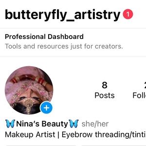 Eyebrow threading and makeup